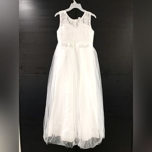 Big Girls First Holy Communion Church Easter Party Wedding Flower Girl Dress